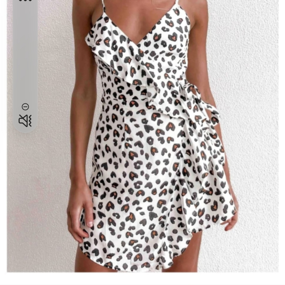 Leopard Print Wrap Dress